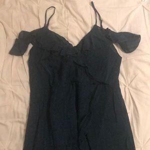 Green Cold-Shoulder Midi Dress